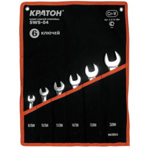 Набор ключей рожковых Кратон SWS-04 6 пр.