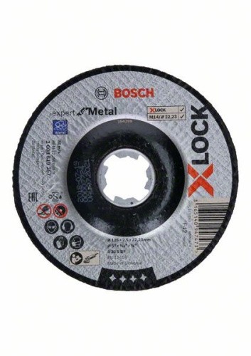 Фото 35 - Круг отрезной BOSCH X-LOCK, EF Metal 125x2,5 мм, вогнутый