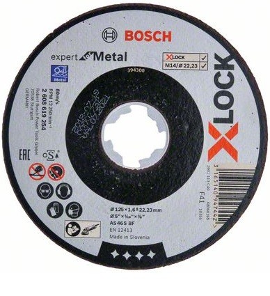 Фото 9 - Круг отрезной BOSCH X-LOCK, EF Metal 125x1,6 мм