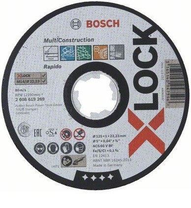 Фото 37 - Круг отрезной BOSCH X-LOCK, MultiMaterial 125x1 мм